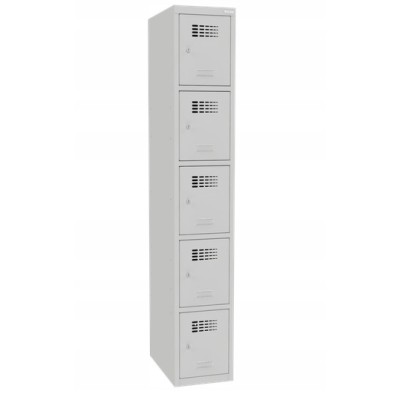 Металлический шкаф с 5 отделениями, 180х30х50см.